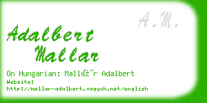 adalbert mallar business card